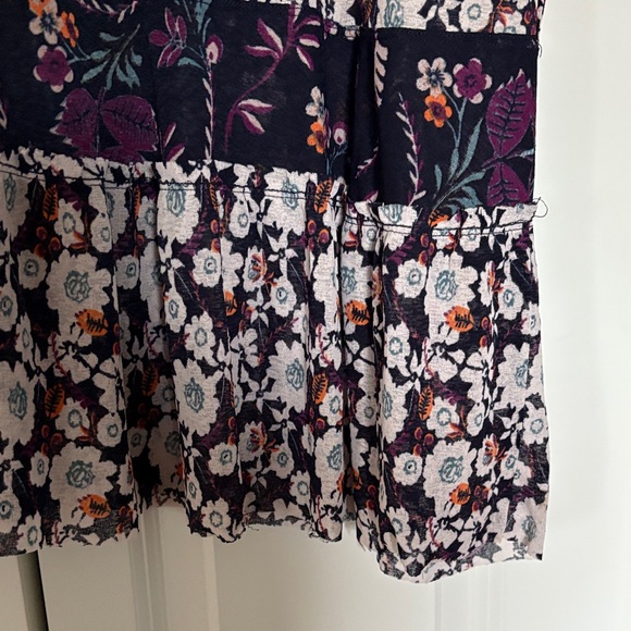 FP Movement by Free People Floral Blouse - Dark Purple and White - Picture 15 of 15